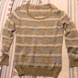 Multicolor and gold Lurex sweater